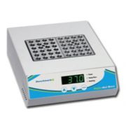 Benchmark Two Block Digital Dry Bath. Temperature range: ambient + 5° to 150°C; accuracy: ±0.2°C; increments of 0.1°C; uniformity: ±0.2°C; timer: 1-999 minutes; block lifter included; blocks sold separately. 120V *2-year warranty*