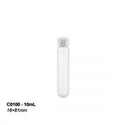 High Speed Centrifuge Tube, 10mL, Oak Ridge Style, Round Bottom, 50,000xg Max RCF, w/ Screw Cap, Resealable Bag, 12/pk