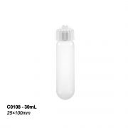 High Speed Centrifuge Tube, 30mL, Oak Ridge Style, Round Bottom, 50,000xg Max RCF, w/ Screw Cap and Gripping Tab, Resealable Bag, 12/pk