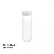High Speed Centrifuge Tube, 80mL, Oak Ridge Style, Round Bottom, 50,000xg Max RCF, w/ Screw Cap, Resealable Bag, 12/pk
