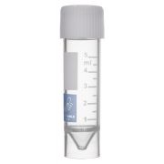 5mL Transport Tube, with FreezeTech™ Temperature Indicator (turns blue at 0 degrees C), attached screw-cap, printed graduations, sterile, 5 bags of 100 tubes and caps, 500/cs