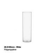 Drosophila Vial, wide, 28.5x95mm, Polypropylene, non-sterile, tube only, bulk pack, 500/cs