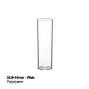 Drosophila Vial, wide, 28.5x95mm, Polystyrene, non-sterile, tube only, tray pack (10 x 10), 5 trays of 100, 500/cs