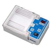 Benchmark myGel™ Mini Electrophoresis System. Timer: 0-99 min. or Continuous; Safety: Lid interlock; Max. Buffer (ml): 230; Gel Capacity: One: 10.5 x 6cm, Two: 5 x 6cm. Includes: gel box, power supply, two 10.5 x 6cm and four 5 x 6cm gel trays, casting st
