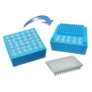 Benchmark CoolCube™ Microtube and PCR Plate Cooler. Holds tubes/plates at approximately 0°C for up to 4 hours; capacity: 36 x 1.5/2.0mL on one side and 12 x 1.5/2.0mL tubes & one 96-well PCR plate or strip tubes on the other side of the block. *2-year war