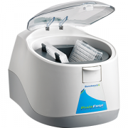 Benchmark PlateFuge, mini sized centrifuge with swing out rotor for microplates. Speed: 2,550rpm/ 600xg. Capacity: 2 x PCR plates (when stacking skirted PCR plates, max. capacity is 4 plates), 2 x microtiter plates, or 24 x 0.2ml PCR strips. Other adaptor