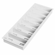 Slide Tray, 8 Place, White, 6/Box