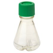 125mL Erlenmeyer Flask, Vent Cap, Baffled Bottom, PC, Sterile. 1/bag; 12/case.