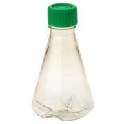 500mL Erlenmeyer Flask, Vent Cap, Baffled Bottom, PC, Sterile. 1/bag; 12/case.