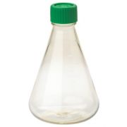 1000mL Erlenmeyer Flask, Vent Cap, Plain Bottom, PC, Sterile