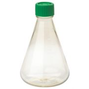 1000mL Erlenmeyer Flask, Vent Cap, Plain Bottom, PC, Sterile