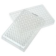 CellTreat 96-well tissue culture plate, round bottom, with lid, 0.33cm2 growth area; individually wrapped and sterile; case of 100.