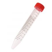 15mL Centrifuge Tube, Red Cap - Bag, Sterile 25/Re-sealable Bag 500