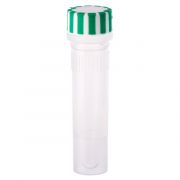 Celltreat 1.5mL Screw Top Micro Tube and Cap, Self-Standing, Grip Band, Green Grip Cap With Integrated O-Ring, Sterile 50/Re-sealable Bag 500.
