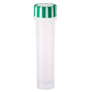 2.0mL Screw Top Micro Tube and Cap, Self-Standing, Grip Band, Green Grip Cap With Integrated O-Ring, Sterile 50/Re-sealable Bag 500