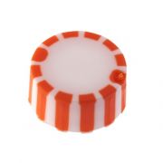 CAP ONLY, Screw Top Micro Tube Cap, Grip Cap With Integrated O-Ring, Orange, Non-sterile 500/Re-sealable Bag 1000