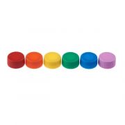 CAP ONLY, Screw Top Micro Tube Cap, O-Ring, Opaque, Assorted Colors, Non-sterile 500/Re-sealable Bag 1000