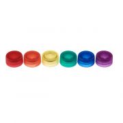 CAP ONLY, Screw Top Micro Tube Cap, O-Ring, Translucent, Assorted Colors, Non-sterile 500/Re-sealable Bag 1000
