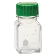 125mL Media Bottle, Square, PET, Bulk, Sterile