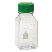 250mL Media Bottle, Square, PET, Individually Wrapped, Sterile