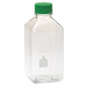 1000mL Media Bottle, Square, PET, Bulk, Sterile