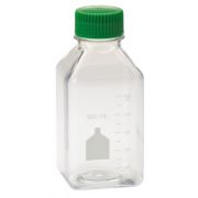 500mL Media Bottle, Square, PET, Bulk, Sterile