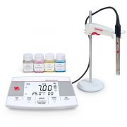 OHAUS AQUASEARCHER™ AB23PH-F Bench Meter. pH, ORP with Temp. Measurements. Includes: Benchtop Meter, Stand-Alone Electrode Holder, ST320 pH Electrode (1.1m cable), pH Buffer Mini Kits (4×50mL), AC Adapter. ST320 IP67-3m cable sold separately.