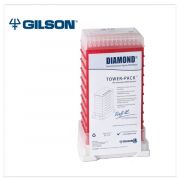 Gilson DL10 Diamond Tips, Extra Long, 0.2-20µl, Tower-Pack, Red, pk/960 (10 Racks of 96). Requires but does not include the universal reload box (GF-F167100).