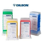 Gilson DL10ST Diamond Tips, Extra Long, Sterile, 0.2-20ul, Tower-Pack, Red, pk/960 (10 Racks of 96). Requires Universal Reload Box GF-F167100.