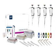 * SAVE 30% Gilson MyPIPETMAN 4-Pack Starter Kit. P2, P20, P200, P1000; Fully Autoclavable, Diamond tips: DL10, D200, D1000; 4 SINGLE™ pipette holders, 4 white plastic tip ejectors, 6 coloured windows(red, yellow, blue, green, white, and dark blue), ( 1 Gi