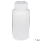 Bottle, Wide Mouth, PP Bottle, Attached PP Screw Cap, 250mL, 12/Pack, PACK/12