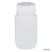 Bottle, Wide Mouth, LDPE Bottle, Attached PP Screw Cap, 125mL, 12/Pack, PACK/12
