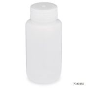 Bottle, Wide Mouth, LDPE Bottle, Attached PP Screw Cap, 250mL, 12/Pack, PACK/12