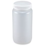 Bottle, Wide Mouth, LDPE Bottle, Attached PP Screw Cap, 2 Litres (0.5 Gallons), EA