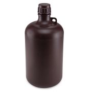 Bottle, Narrow Mouth, Amber PP Bottle, Attached PP Screw Cap, 8 Litres (2 Gallons), EA