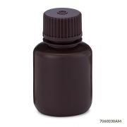 Bottle, Narrow Mouth, HDPE Bottle, Attached PP Screw Cap, Amber, 30mL, 12/Pack, PACK/12