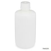 Bottle, Narrow Mouth, HDPE Bottle, Attached PP Screw Cap, 250mL, 12/Pack, PACK/12