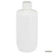 Bottle, Narrow Mouth, HDPE Bottle, Attached PP Screw Cap, 500mL, 12/Pack, PACK/12