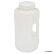 Bottle, Large Wide Mouth with Handle, Round, HDPE Bottle, 100mm PP Screw Cap, 4 Litres (1.0 Gallons), EA