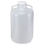 Carboy, Round with Handles, PP, White PP Screwcap, 50 Liter, Molded Graduations, Autoclavable, EA