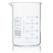 Beaker, Globe Glass, 800mL, Low Form Griffin Style, Dual Graduations, ASTM E960, 6/Box