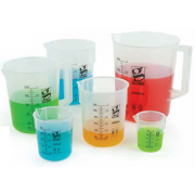 Beaker with Handle, Diamond Essentials, Low Form, Printed Graduations, PP, 5000mL, 1/Bag