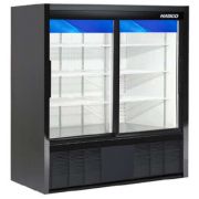 Habco ESM14SL48HC. 16cuft, BLACK XTERIOR™, Glass sliding doors, White Interior, Natural Hydrocarbon Refrigerant (R290), 115V.