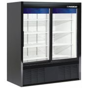 Habco ESM14SL60HC. 20.4cuft, BLACK XTERIOR™, Glass sliding doors, White Interior, Natural Hydrocarbon Refrigerant (R290), 115V.