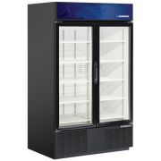 Habco ESM46HC. 46cuft, BLACK XTERIOR™, Glass sliding doors, White Interior, Natural Hydrocarbon Refrigerant (R290), 115V.