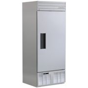 Habco Stainless Xterior Refrigerator. 28cuft; White Interior, Solid swing door; 3 shelves; Temp range: 0.5°C - 3.3°C; Dimensions (WxDxH): 30.5 x 31 x 78"; 115V. 'R290 Refrigerant'