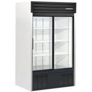 Refrigerator 4.0 C, Double sliding glass door, 42.0 cu.ft capacity, 6 interior shelves, LED interior lighting & R290 refrigerant. Exterior dimensions 47.5" W x 31.0" D x 78" H, 115 V,/60 Hz/1-phase, 15 Amp circuit.
