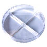 Petri Dish, Quad Plate, Stackable,100 x 15, Case/500 in sleeves of 25