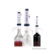 Labmax Bottle Top Dispenser 10.0 - 50.0 ml. Automatic air purge system; integrate swivel neck; fully autoclavable; suitable for use with most solvents and acids (except HF); 33mm thread (includes adapters for 24, 28, 38 and 45mm thread).