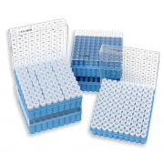 Cryo storage box, 81 place (9 x 9), polycarbonate, with hinged lid, 5/pk
